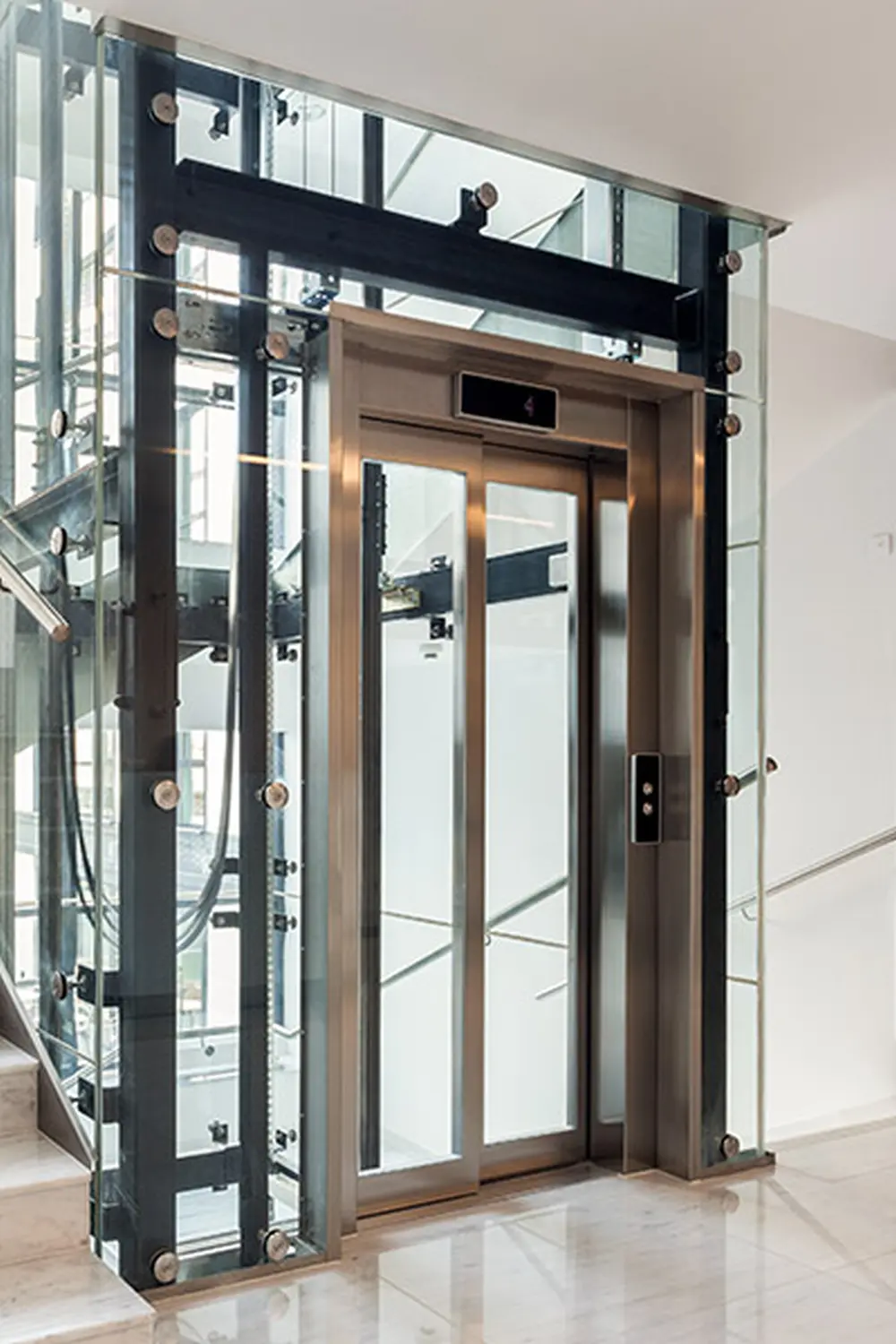 Ein moderner Aufzug von DS Elevators